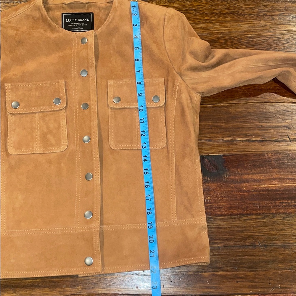 Lucky Brand Camel Suede Jacket Size M - Picture 10 of 13